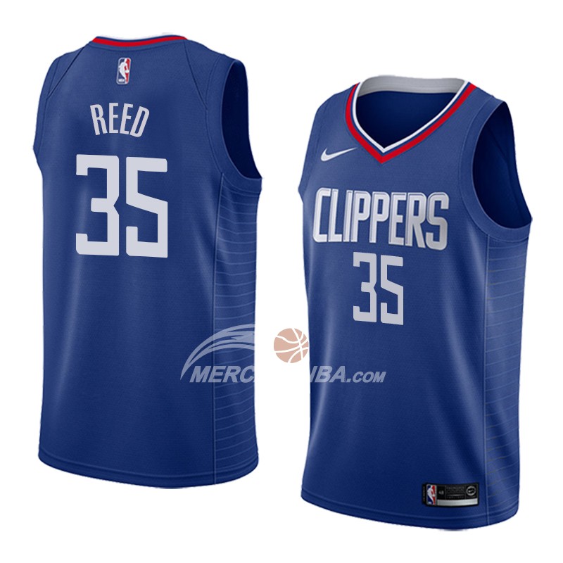 Maglia Los Angeles Clippers Willie Reed Icon 2018 Blu
